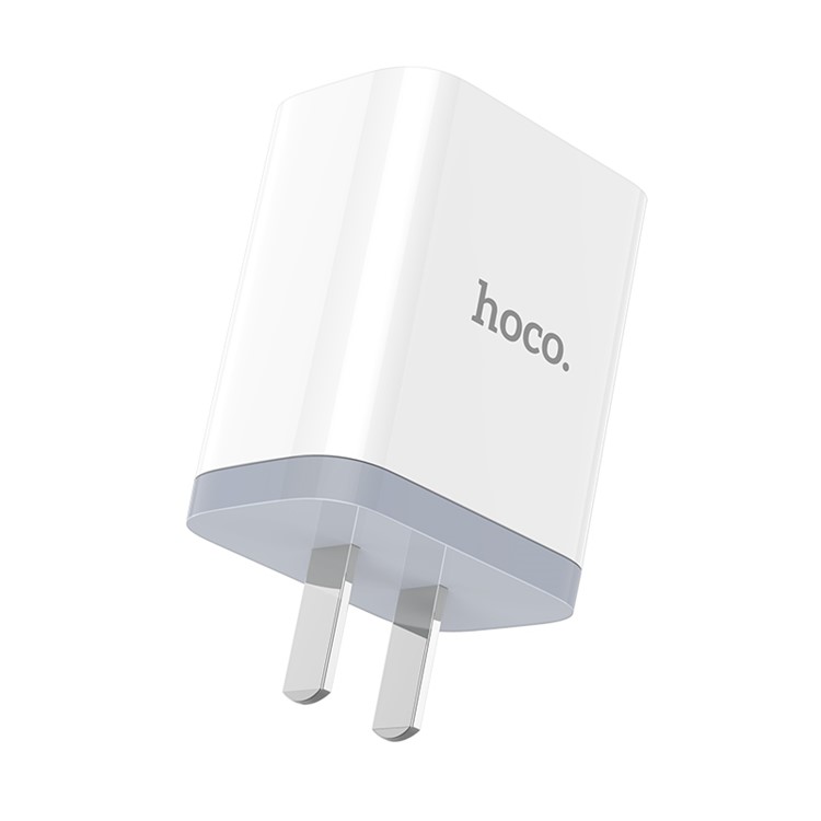 HOCO C50 Luster Sharp Dual USB Wall Charger Adapter for iPhone iPad Samsung Sony - US Plug / White-3