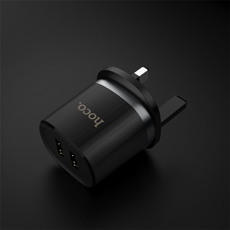 HOCO C46 Luster Power Dual Port USB Wall Charger + Type-C Cable Charging Set - UK Plug-7