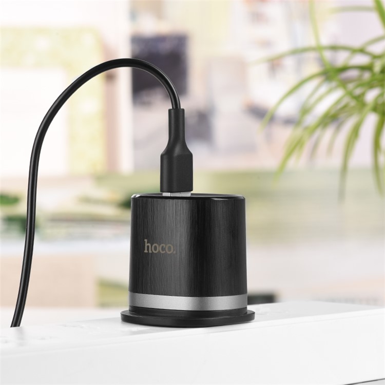 HOCO C46 Luster Power Dual Port USB Wall Charger + Micro USB Cable Charging Set - UK Plug-9