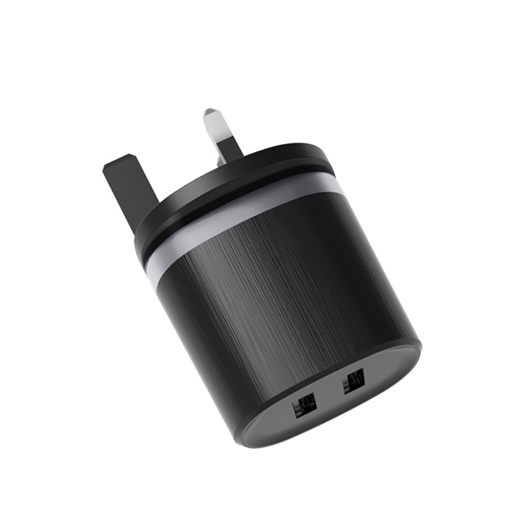 HOCO C46 Luster Power Dual USB Ports Wall Charger - UK Plug-3