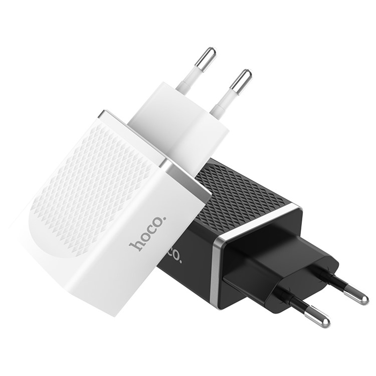 HOCO C43A Vast Power Dual USB Wall Charger Adapter for iPhone iPad Samsung Sony - EU Plug / White-3