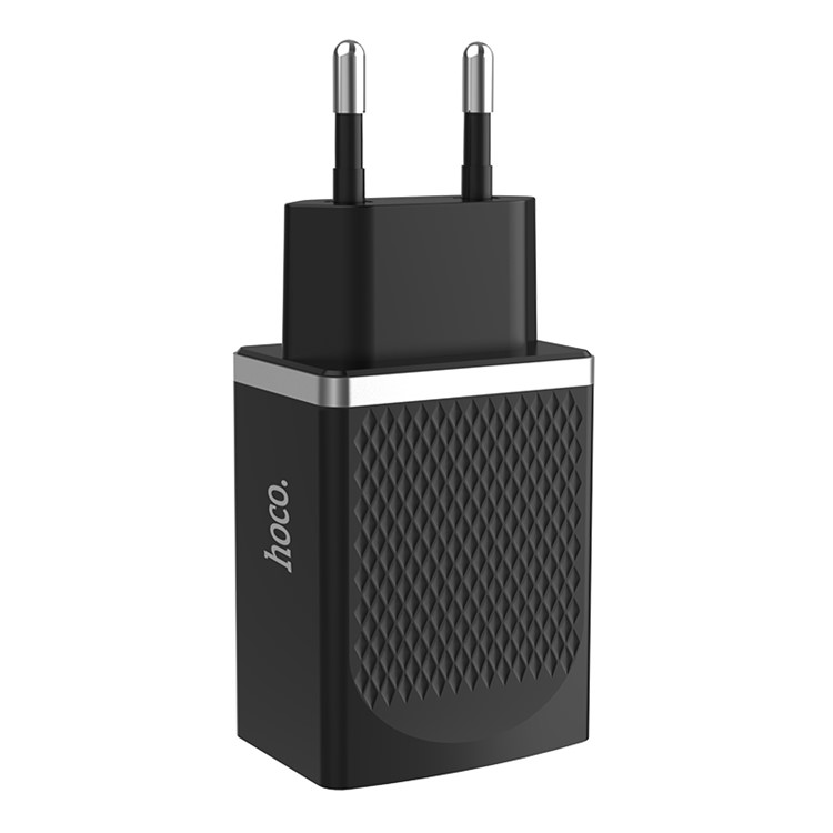 HOCO C42A Vast Power QC3.0 Single Port Wall Charger for Xiaomi iPhone Samsung etc Smartphones and Tablets - EU Plug/Black-2