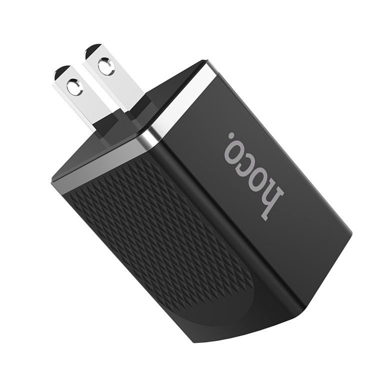 HOCO C42 Vast Power QC3.0 Single Port Wall Charger for Xiaomi iPhone Samsung, etc - Black / US Plug-3