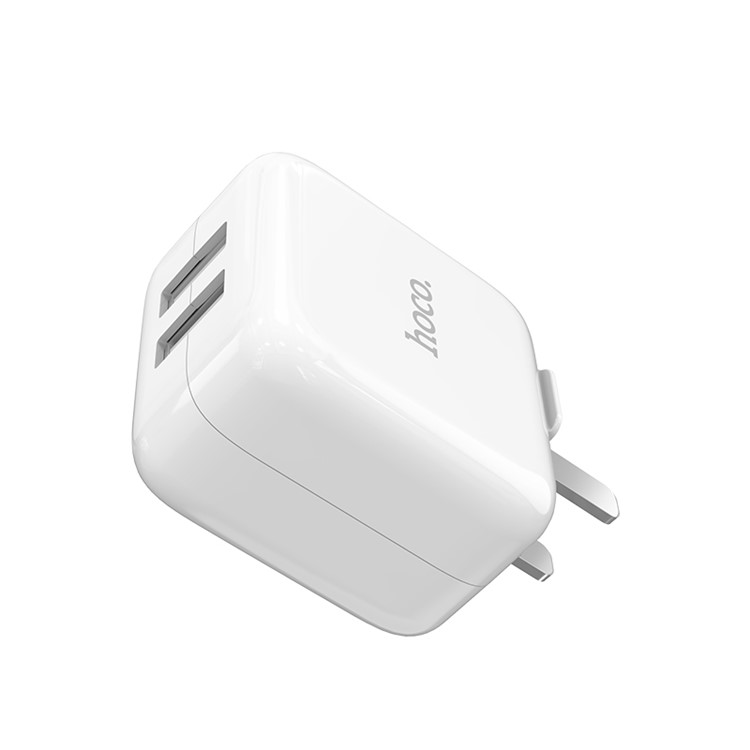 HOCO C54 Bravery Dual USB Port Charger Adapter 5V/2.1A - CN Standard Plug-1