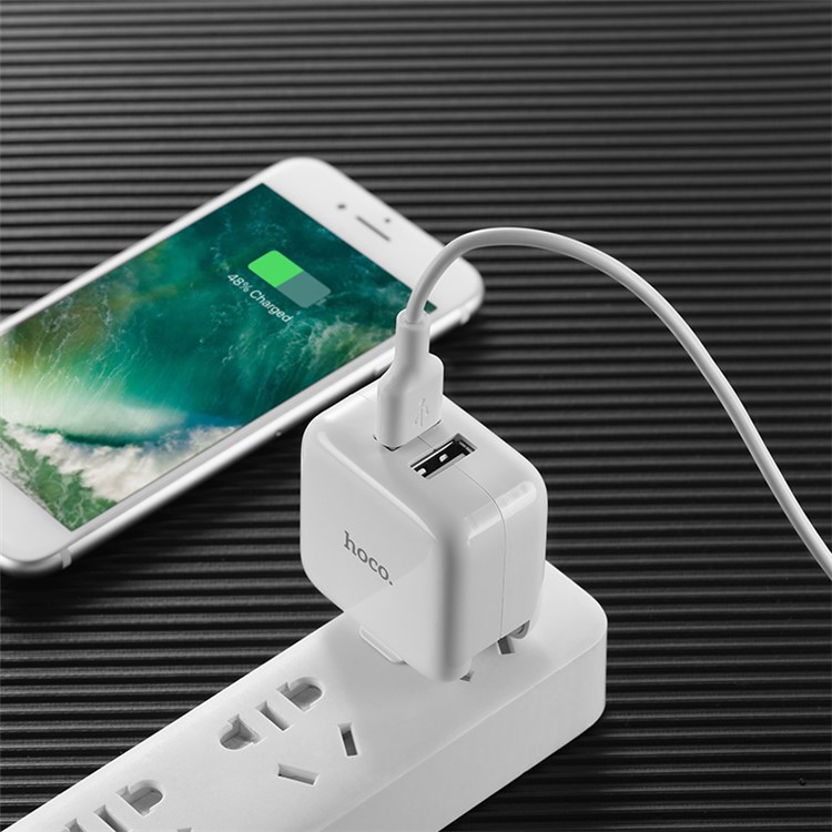 HOCO C54 Bravery Dual USB Port Charger Adapter 5V/2.1A - CN Standard Plug-8