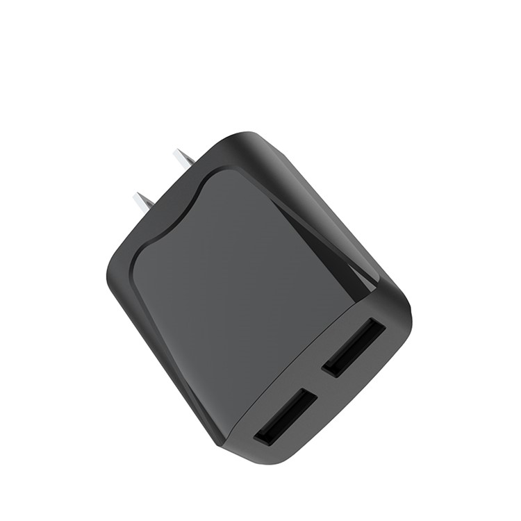 HOCO C54 Authority Power 5V/2.1A Dual USB Port Charger for iPhone Samsung Huawei Etc - Black / US Plug-3