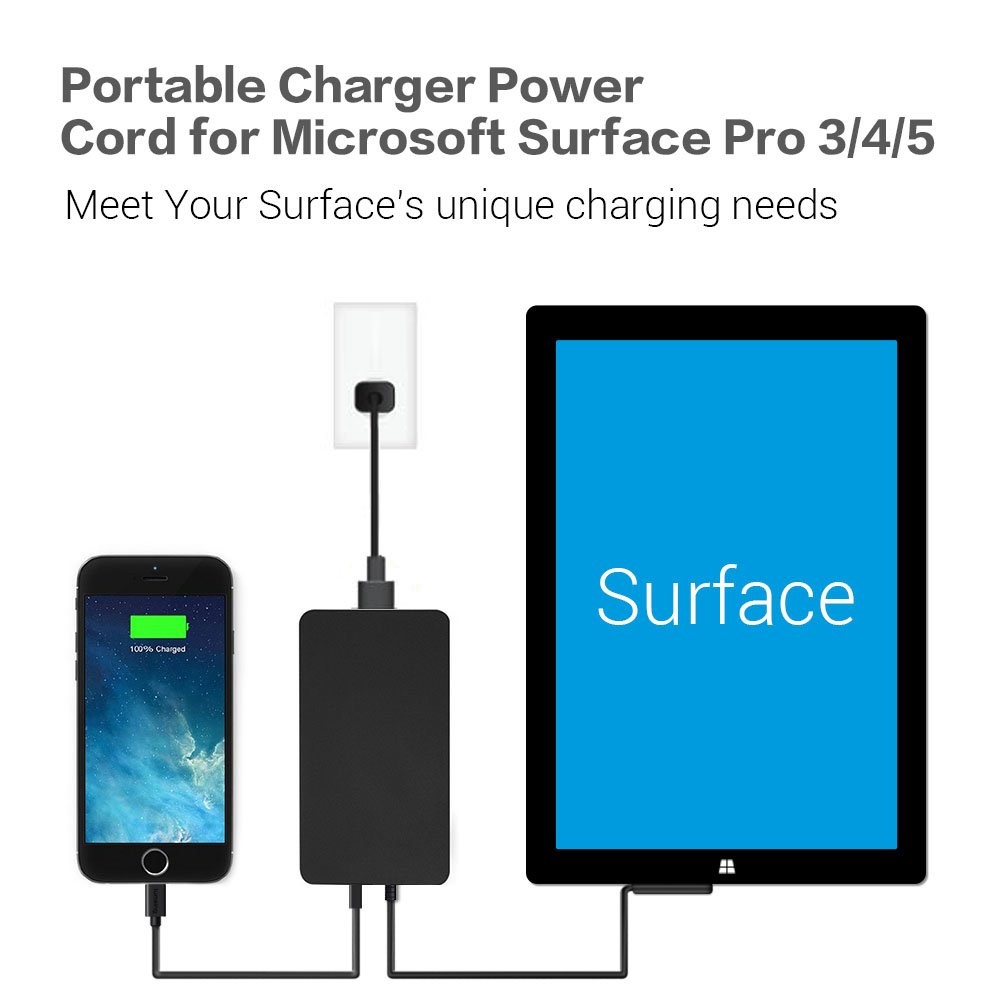 15V 2.58A Power Charger Adapter for Microsoft Pro 5/4/3, Surface Book 2017/1706/1800/1735/1736 - EU Plug-4