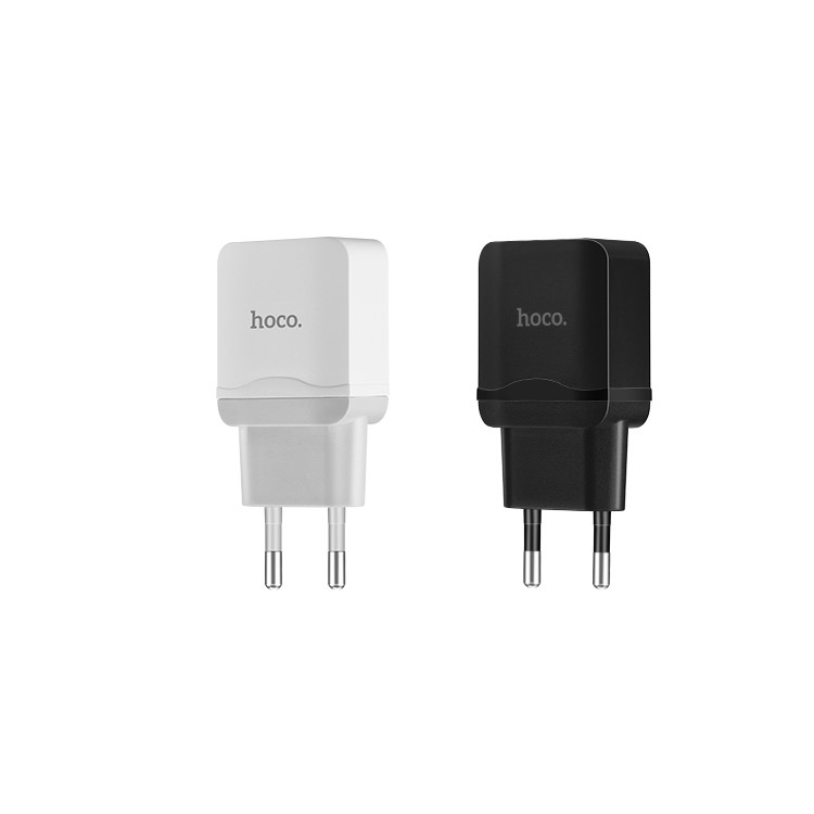 HOCO C22A 2.4A Phone Adapter Single USB Wall Superior Charger EU Plug - Black-2
