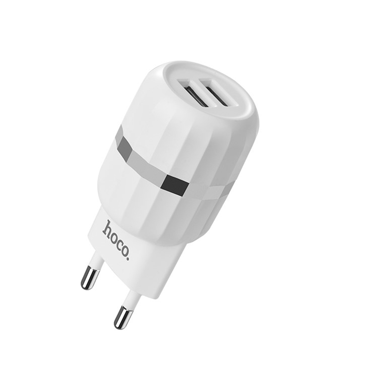 HOCO C41A Wisdom Double Ports USB Wall Charger for Smart Phone Tablet, etc- EU Plug-1