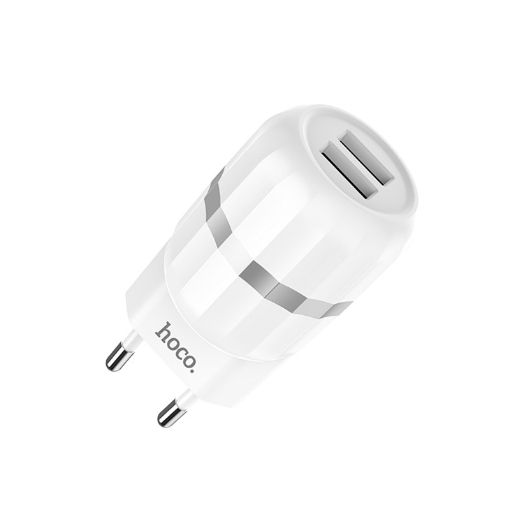 HOCO C41A Wisdom Double Ports USB Wall Charger for Smart Phone Tablet, etc- EU Plug-5