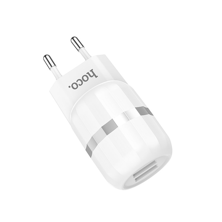 HOCO C41A Double Ports USB Wall Charger + Type-C Charging Cord Set - EU Plug-4