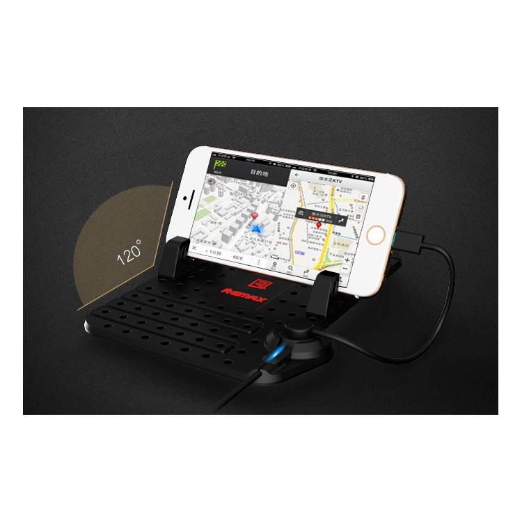 REMAX Car Mount Charging Stand for iPhone Samsung etc Smartphones - Black-9