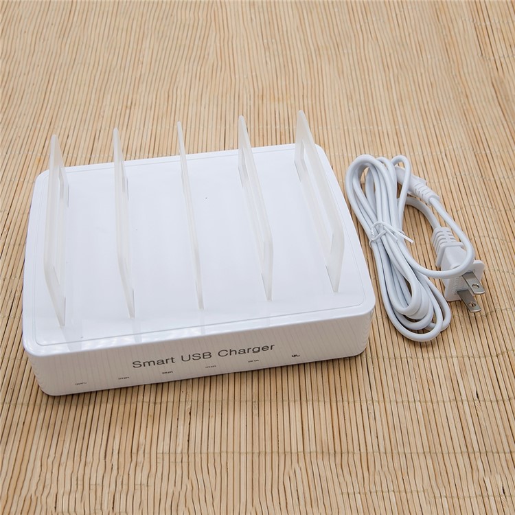 659Q 80W 4 Ports USB QC3.0 Smart Charging Station with Phone Tablet Bracket - US Plug-4