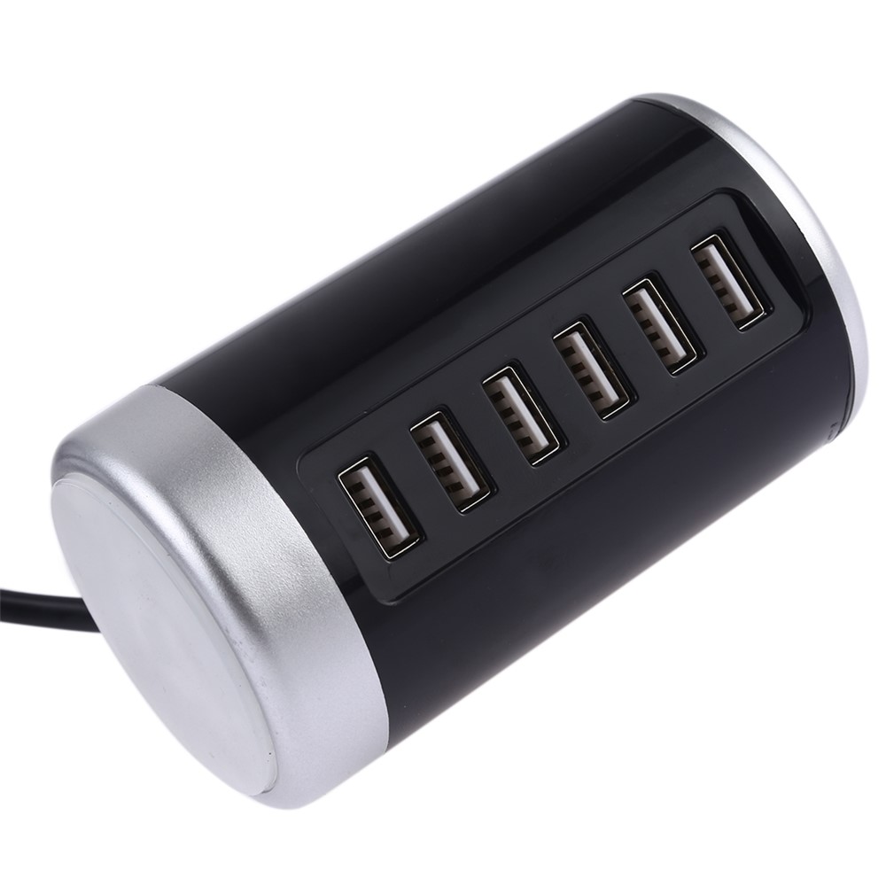 LD4 30W Intelligent 6-Port USB Desktop Plug-in Power Adapter AC100-240V - Black/AU Plug-2
