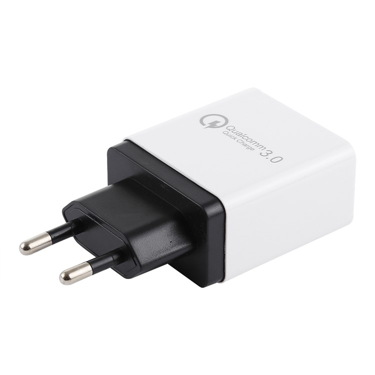 AR-QC-03 2.1A Fast Charger Travel USB Wall Charger Adapter with 3 Ports - Black, EU Plug-2