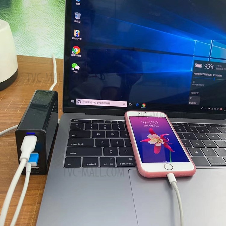 PD100W 4-port USB 100V-240V Table Charger - US Plug-2
