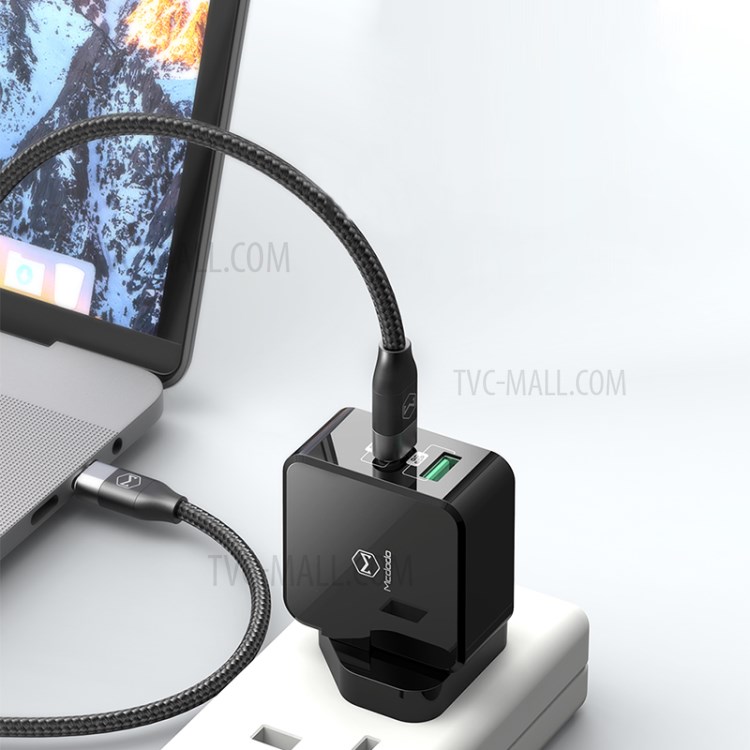 MCDODO CH-693 MDD TC-035PQ30 (QC+PD) 30W Thunder Series Fast Charger UK Plug - Black-4
