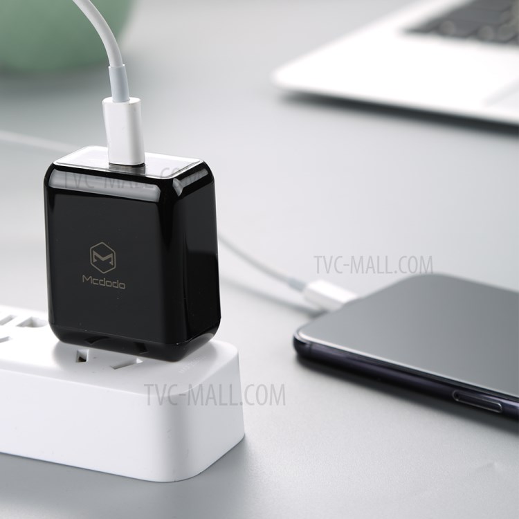 MCDODO MDD TC-061 Type-C Port PD 18W Quick Charge Travel Charger - Black/US Plug-10