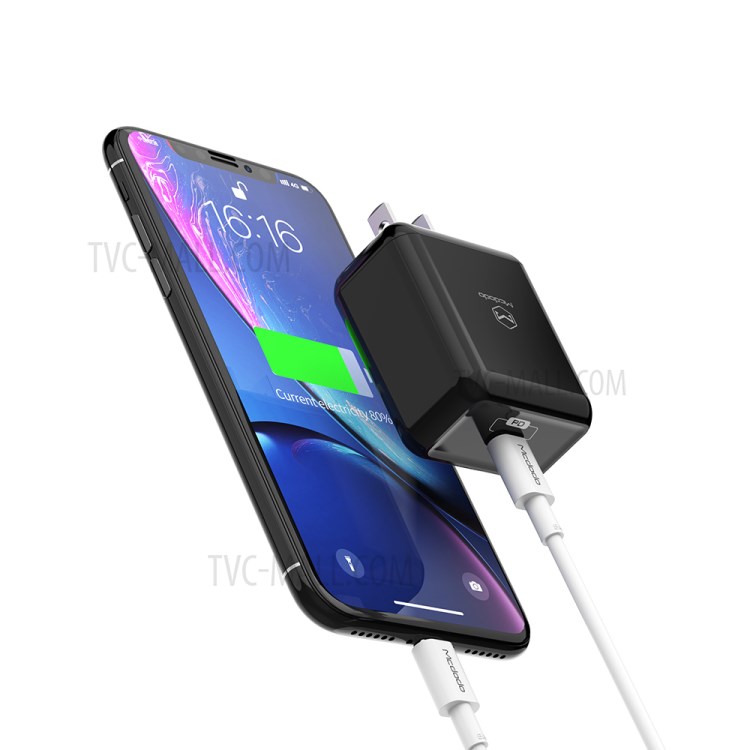 MCDODO MDD TC-061 Type-C Port PD 18W Quick Charge Travel Charger - Black/US Plug-3