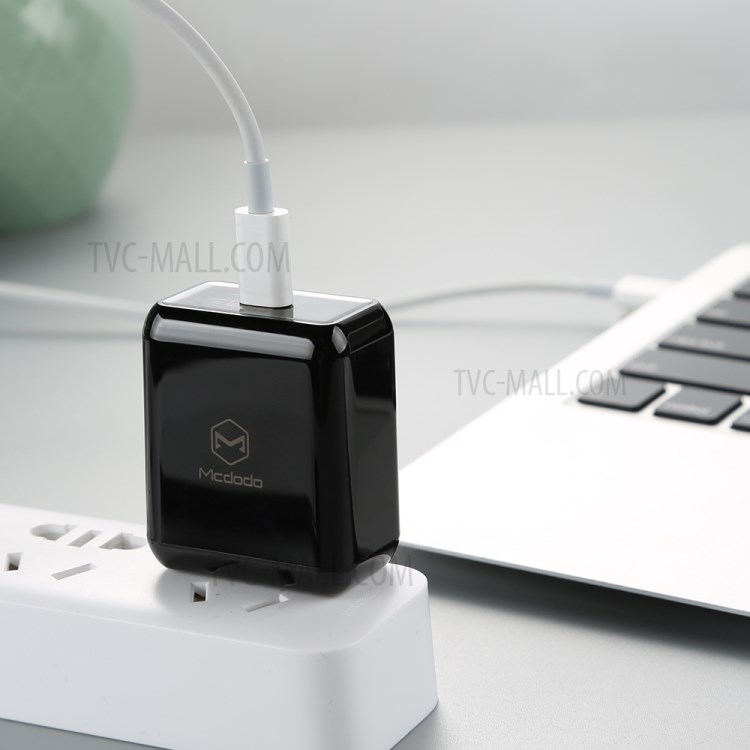 MCDODO MDD TC-061 Type-C Port PD 18W Quick Charge Travel Charger - Black/US Plug-7