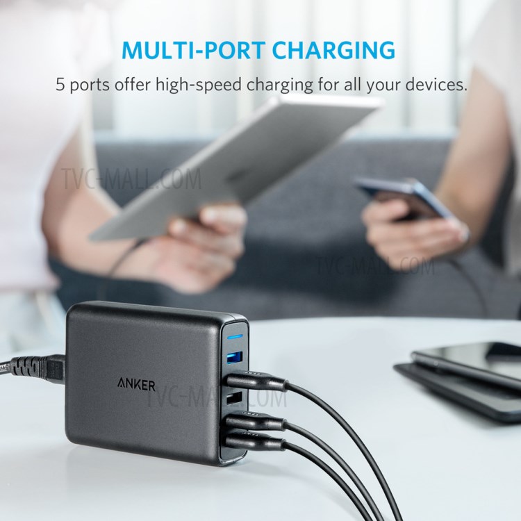 ANKER A2054 Quick Charge 3.0 63W 5-Port USB Wall Charger CN Plug for Huawei Apple Xiaomi OPPO Etc.-6