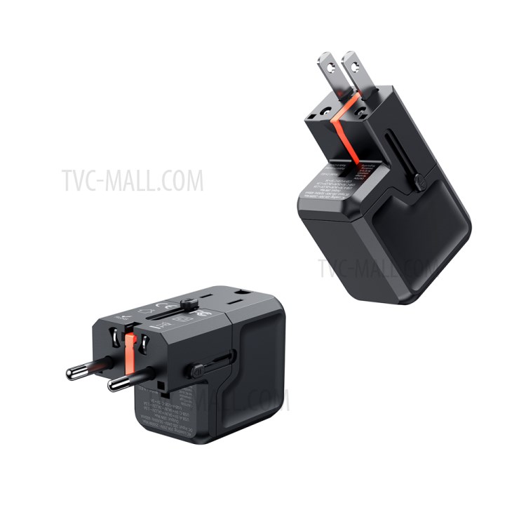 MCDODO CA-811 Multi Plug Outlet PD+QC 18W USB Wall Charger with 2 Charging Ports-1