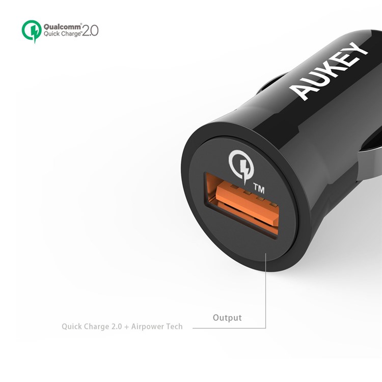 AUKEY CC-T5 Smart USB Car Charger with Qualcomm Quick Charge 2.0 Technology - Black-3