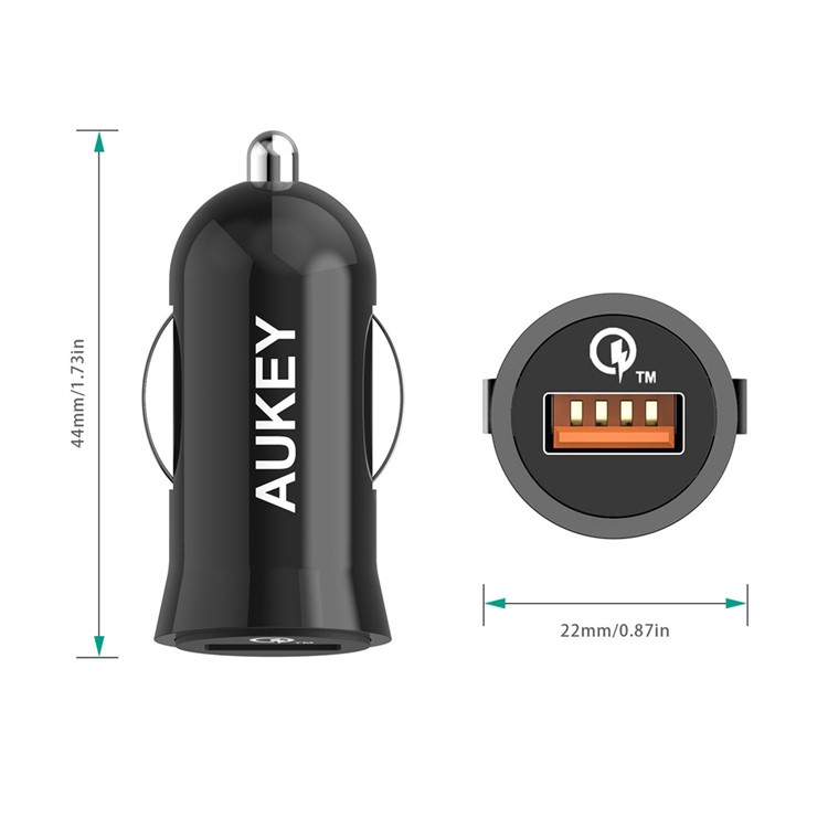 AUKEY CC-T5 Smart USB Car Charger with Qualcomm Quick Charge 2.0 Technology - Black-6