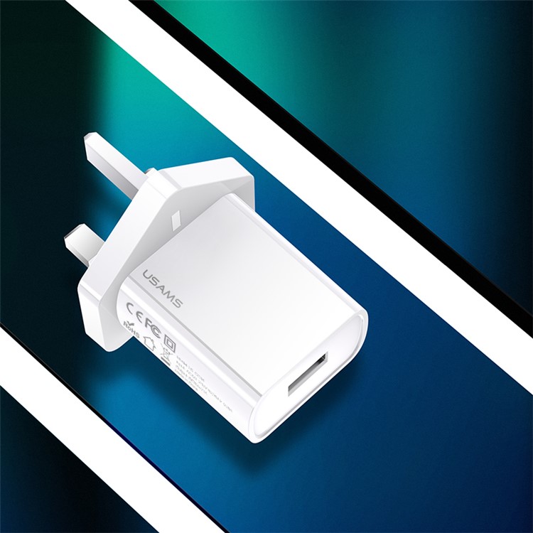 USAMS US-CC116 T18 USB Port Travel Wall Charger - UK Plug-1