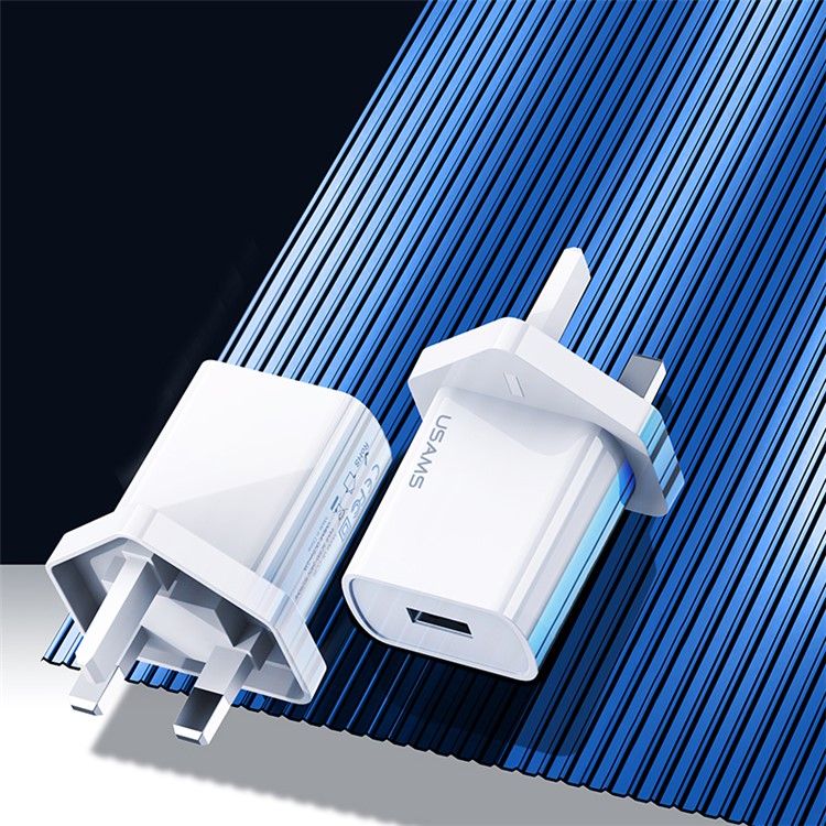 USAMS US-CC116 T18 USB Port Travel Wall Charger - UK Plug-2
