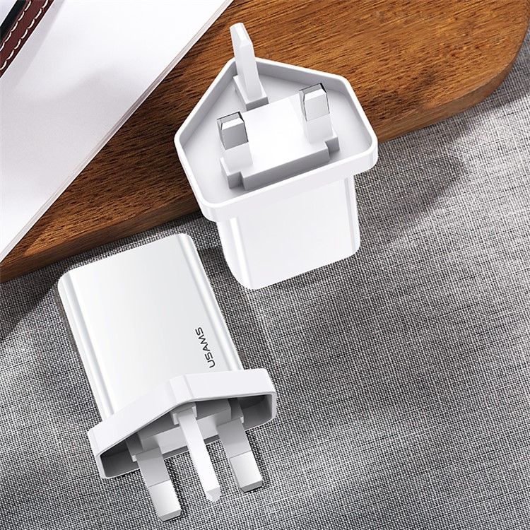 USAMS US-CC116 T18 USB Port Travel Wall Charger - UK Plug-5