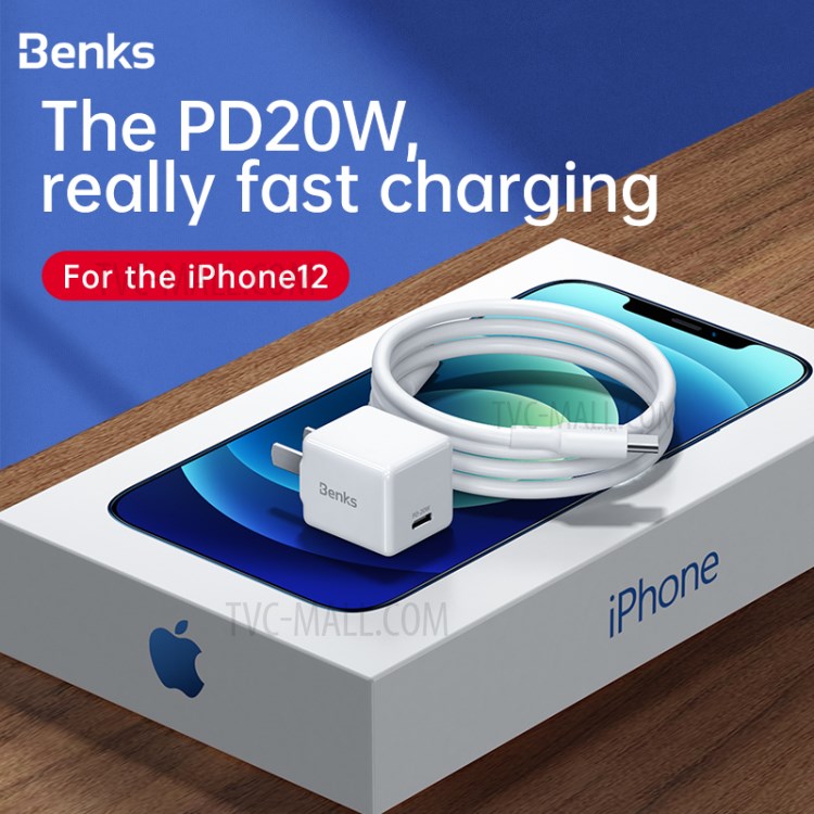 Benks PA43 Mini 20W PD Fast Charging Smart Travel Wall Charger - Type C Plug-8