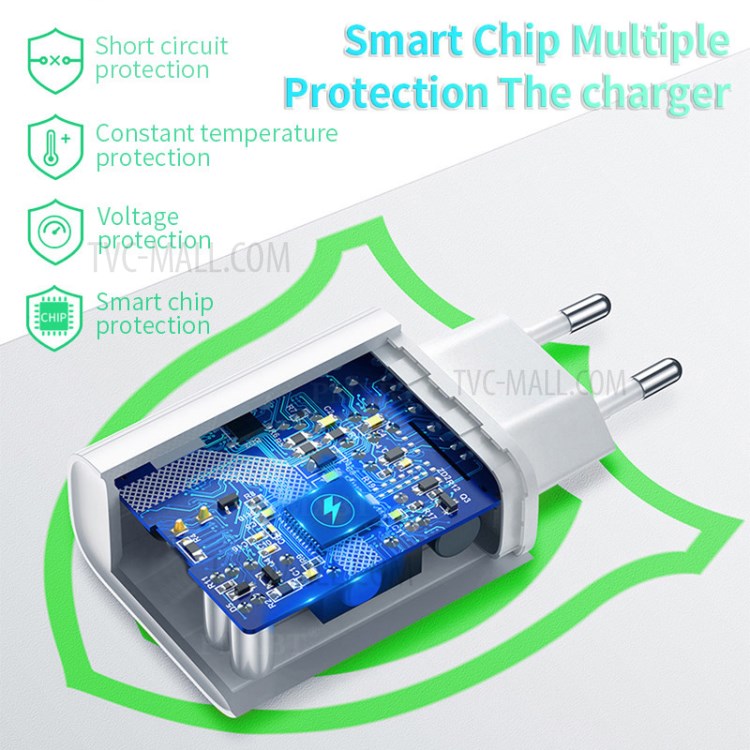 AMORUS 20W USB Type-C PD Quick Charging Power Adapter Wall Charger for iPhone 12 / 12 mini / Pro / Pro Max Etc. - EU Plug-3