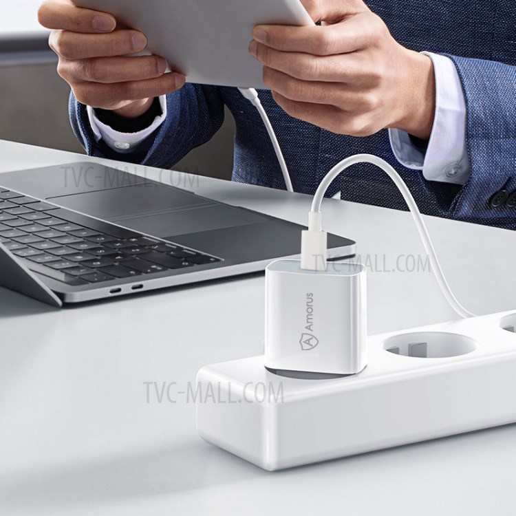AMORUS 20W USB Type-C PD Quick Charging Power Adapter Wall Charger for iPhone 12 / 12 mini / Pro / Pro Max Etc. - EU Plug-7