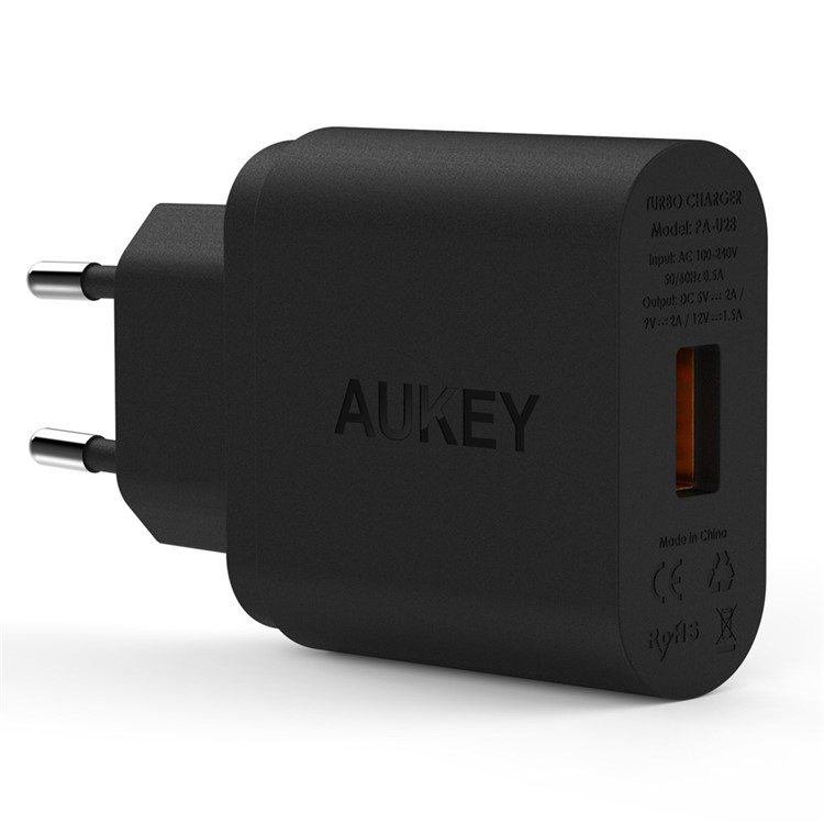 AUKEY PA-U28 Quick Charge 2.0 18W USB Wall Charger Travel Charger - EU Plug-1