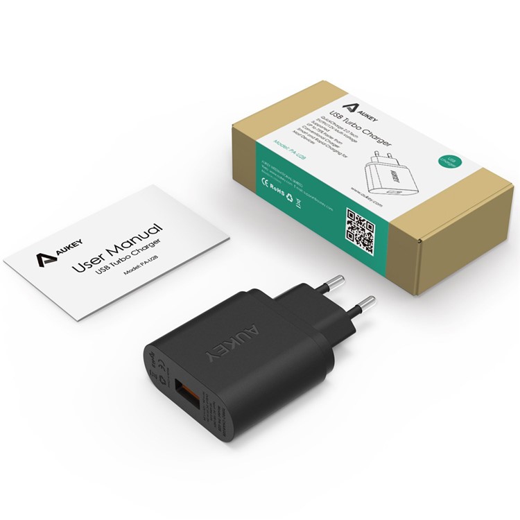 AUKEY PA-U28 Quick Charge 2.0 18W USB Wall Charger Travel Charger - EU Plug-3