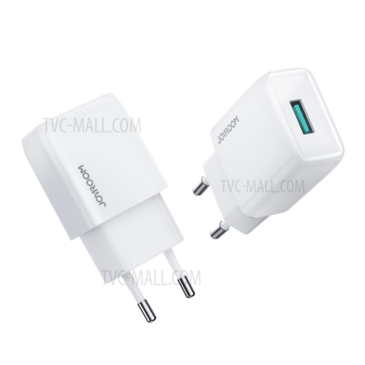 JOYROOM L-1A101 2.1A Single Port Fast Charging Phone Charger Adapter Mini Wall Charger - White / EU Plug-1