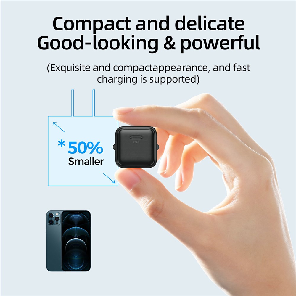 JOYROOM L-P202 20W PD Mini Fast Charger EU Plug Mobile Phone Travel Wall Charger Adapter for Samsung iPhone-3