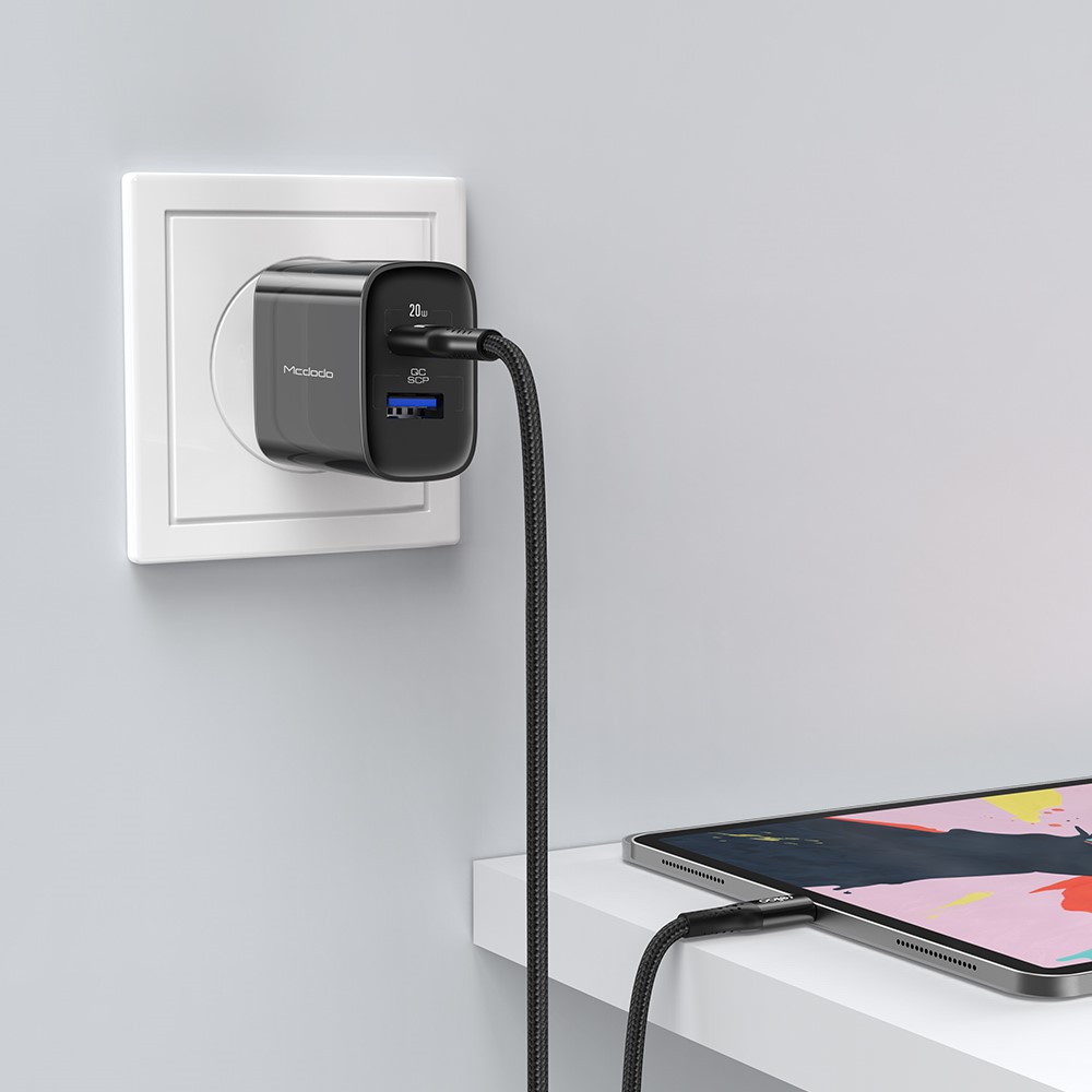 MCDODO CH-8361 MDD Dual Port Wall Charger CN Standard Plug PD 20W Fast Charging Adapter for iPhone Samsung-3