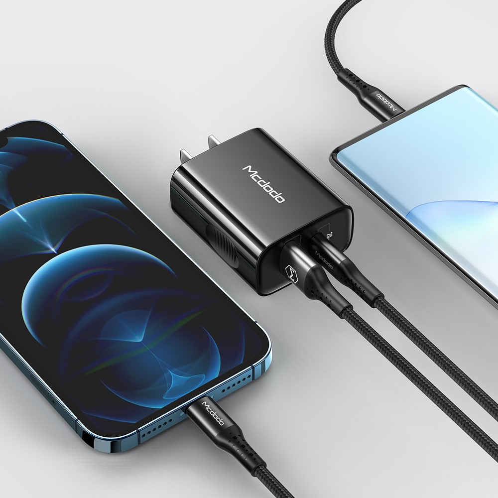 MCDODO CH-8361 MDD Dual Port Wall Charger CN Standard Plug PD 20W Fast Charging Adapter for iPhone Samsung-6