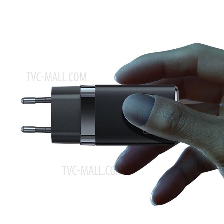 USAMS US-CC137 T41 47W GaN Charger EU Plug USB-A+USB-C Dual USB Port Mobile Phone Tablet Wall Charger-3