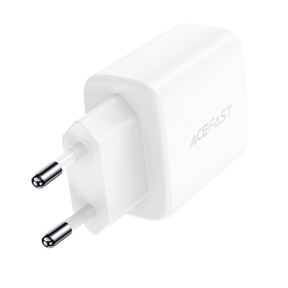 ACEFAST A25 PD 20W USB-A + Type-C Dual Port Charger for iPhone iPad Samsung - EU Plug