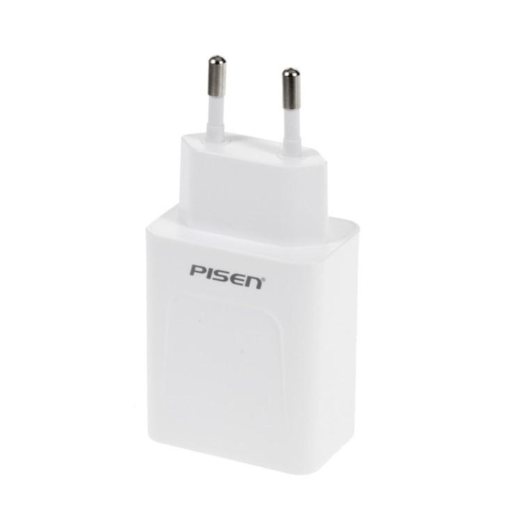PISEN 2.4A & 1A Dual-USB Wall Charger for iPhone iPad Samsung HTC Sony etc - EU Plug-2