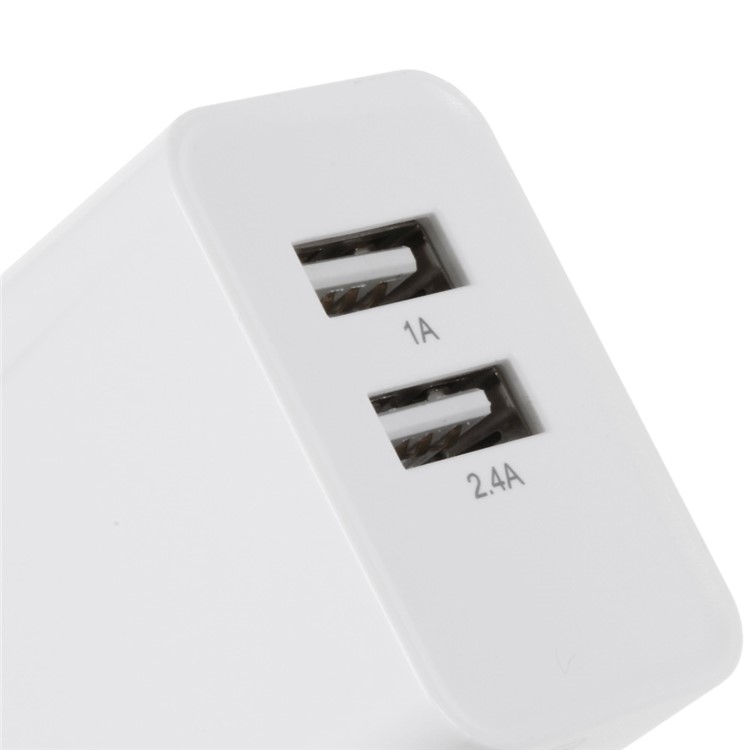 PISEN 2.4A & 1A Dual-USB Wall Charger for iPhone iPad Samsung HTC Sony etc - EU Plug-5