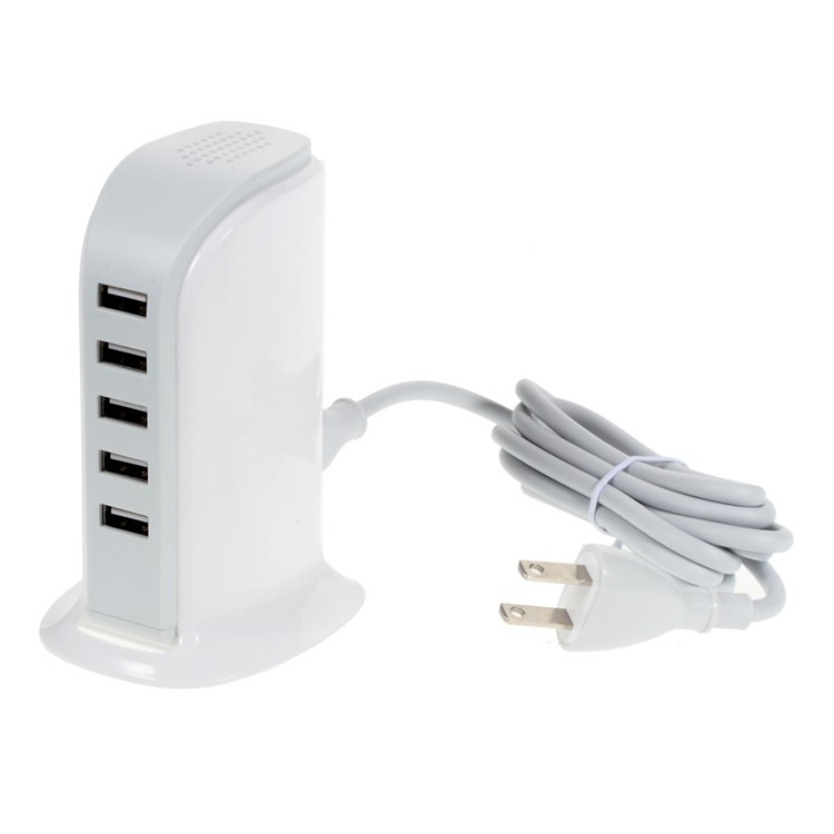 30W 6A 5-Port USB Charging Station for Smartphones Tablets - US Plug-2