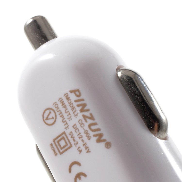 PINZUN 3.1A 3-Port USB Portable Car Charger for iPhone iPad Samsung HTC Sony Huawei LG - Silver Color-7