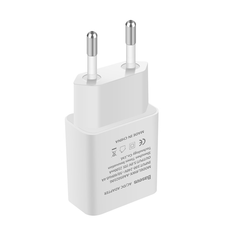 BASEUS Letour 5V 2.1A Portable USB Travel Wall Charger Adapter - EU Plug-4
