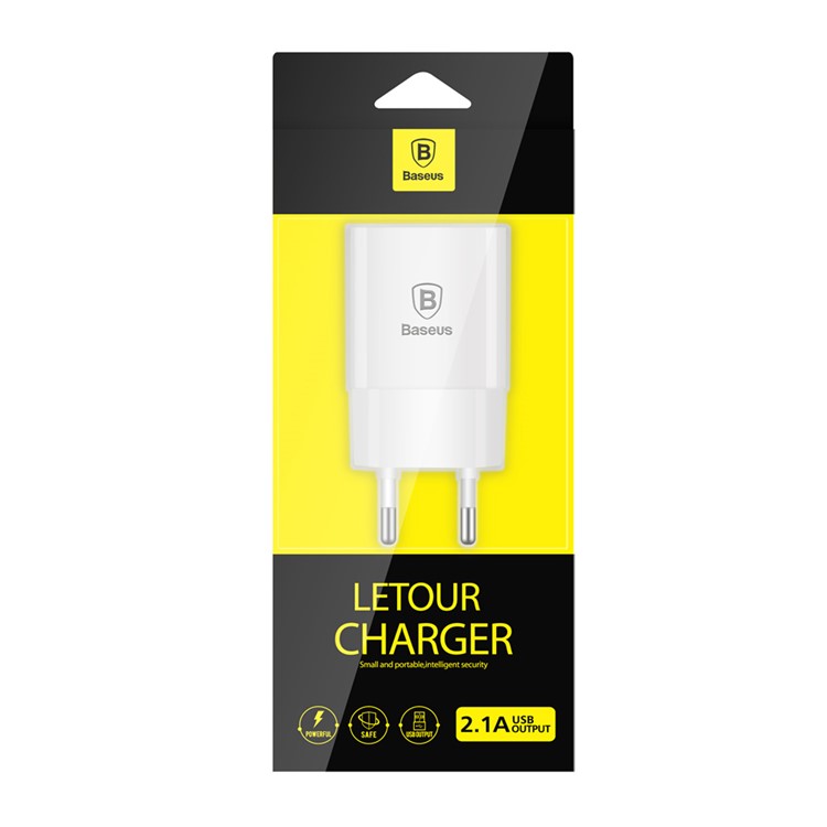 BASEUS Letour 5V 2.1A Portable USB Travel Wall Charger Adapter - EU Plug-6