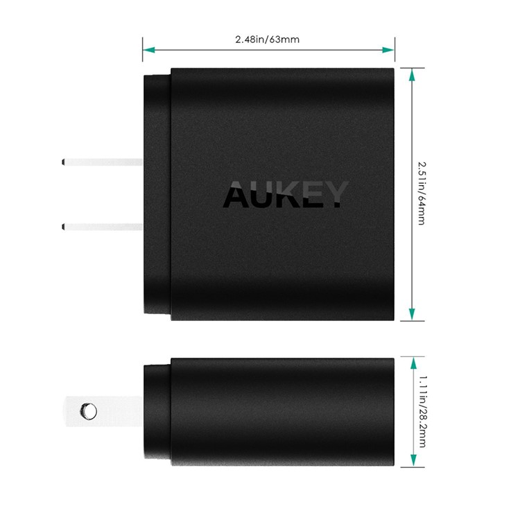 AUKEY 36W 2 Port Qualcomm Quick Charge 2.0 USB Wall Charger PA-T7 - EU Plug-5