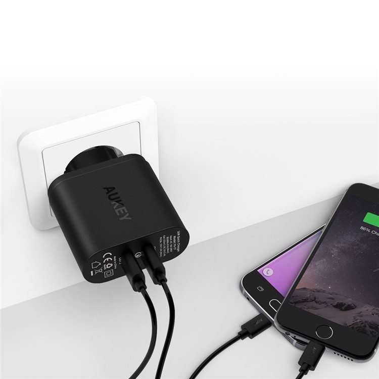 AUKEY 36W 2 Port Qualcomm Quick Charge 2.0 USB Wall Charger PA-T7 - EU Plug-6